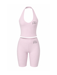Pink Halter + Capri Set